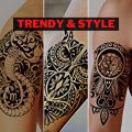Tato Temporer Tribal Font Machine Sticker Z3. 