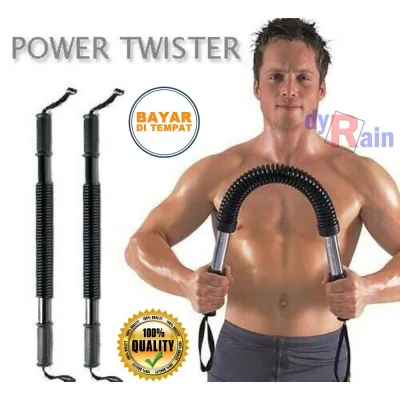 dyRain - Alat Bantu Olah Raga Power Twister 30Kg / Alat Fitnes Batang Pancing Semi Baja Penguat Otot Tangan Dan Dada.