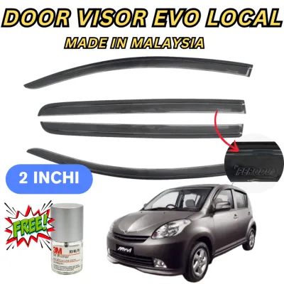 Perodua Myvi 2006-2011 (1ST GENERATION) Door Visor Move 4 inch Wind Deflector (4PCS/SET)
