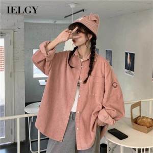 IELGY design sense jacket female Korean version loose Harajuku corduroy