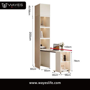 Bedroom Wardrobe Small Unit Modern Simple Wooden Wardrobe Sliding Door with  Storage Cabinet & Side Curboard