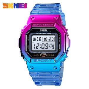 SKMEI 1622 Luxury Womens Digital Wristwatch Lady Cool Color Shockproof Waterproof Sport Girl Watch Women Clock 1410
