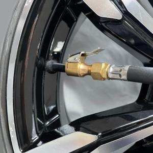 Brass Inflatable Pump Clips Car Tire Air Chuck Open Closed Flow Lock On Tire Chuck Quick Connect Clip Inflator Connector