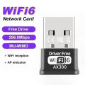 KEBETEME WIFI 6 USB Adapter AX300 Network Card Mini USB Dongle 2.4GHz 802.11AX Wireless Dongle Receiver For Win 7/10/11 Drive Free. 