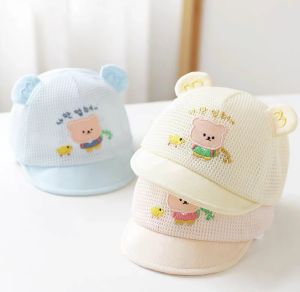 For 0-6 Month New Born Baby -- Pure Cotton Adjustable Smart Baby Korean Lovely Bear Style New Born Infant Toddle Child Baby Girls Soft Yarn Hat Gift LH M14