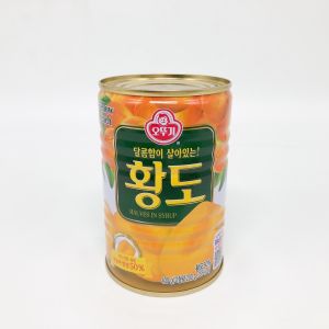 พีชกระป๋อง 400g Ottogi Yellow & White Peach ลูกพีชกระป๋อง 황도 백도