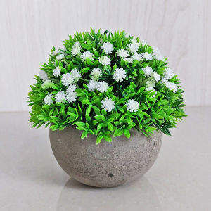 Wolf.id PBP124 Tanaman Hias Artificial Rumput Bunga Soka Bonsai Grass Flower Hiasan Mini BISA COD