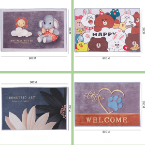 Cherry.Shop พรมเช็ดเท้า พรมปูพื้น ดูดซับน้ำได้ดี แบบแห้งไว ภาพ 3 มิติ พร้อมส่ง