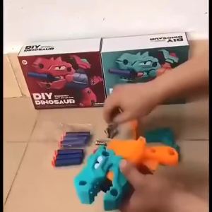 LZD  Súng Bắn Đạn Mềm Khủng Long Tháo Rời   Gói Đồ Chơi Trẻ Em Lắp Ráp Ngoài Trời Đồ Chơi Bắn Súng Chiến Đấu