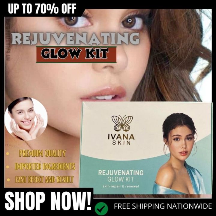 NEW!! Ivana Skin Rejuvenating Glow Kit Exfoliating Whitening Moisturizing Beauty Skin Care Moisturizer Dark Spot Pimple Acne Scar Remover Glass Skin A Skincare Set Designed To Work Together To Give You Glowing Skin