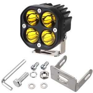 【4 Lens motor lights】 D2 Laser Gun White&Yellow 2in1 Fog Light For Motorcycle Car LED 80W Waterproof Mini Driving