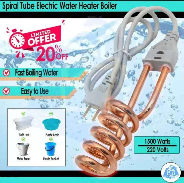 Power off Immersion Heater Electric Kettle Stainless Steel Water Heater Hot  Water Bottle Electric Heating Tube Boiling Water Electric Heating Rod