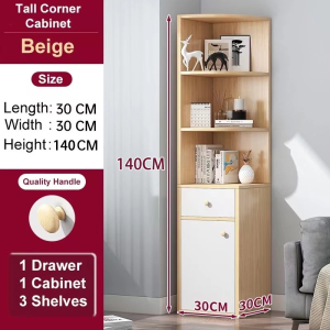 Alivia. Nordic corner cabinet corner locker corner cabinet shelf with drawer locker
