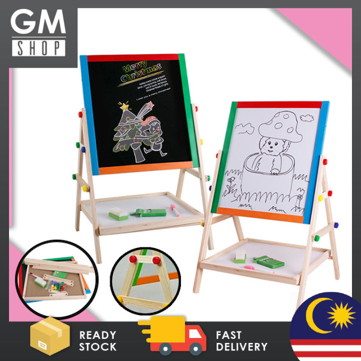 Educational Learning Kids Adjustable Double Sided Wooden