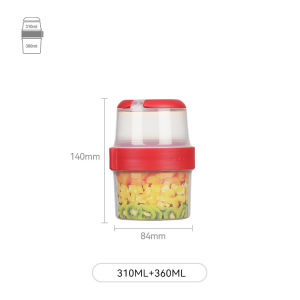 kokepope On the Go Cup Overnight Oats Double Layer Container Jar for Yogurt Cereal Snacks
