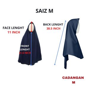 🔸TUDUNG LABUH SEKOLAH BIRU GELAP - TL006