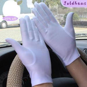 Joldhans Woman Gloves For Summer Sunscreen Driving Gloves Female Thin Cotton Sweet Solid Color Non-Slip Touchscreen Breathable