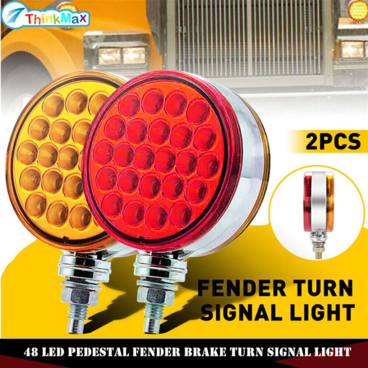 2pc 4 Round Double Face Red/Amber 48 LED Pedestal Australia | Ubuy