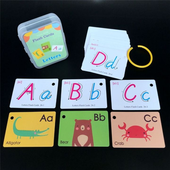 【CW】 Baby English Word Card Flash Preschool Educational Letters ...