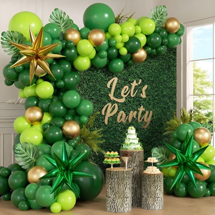 Green Gold Balloon Garland Arch Birthday Baby Shower Graduation