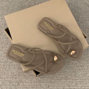 [Free Shipping] 2025 New Model WomenS Summer Slip-On Flip-Flops With Skirt Non-Slip Flat-Soled Fashionable And Versatile