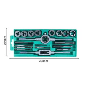 12/20PCS Professional Tap and Die Set Metric Wrench Cut All-in-One Hand Threading Tool Set for DIY and Engineering Projects