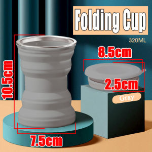 Heat Resistant Folding Drinking Cup Mug Portable Water Cups Rubber Travel Camping Soft Silicone TH