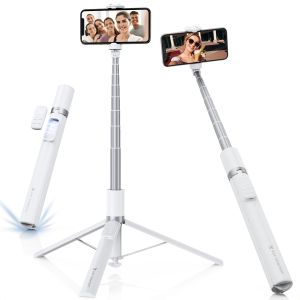 K&F CONCEPT Selfie Stick for iPhone Auto Open Close Extendable Phone Tripod Stand 360 ° Rotatable with 9 Button Bluetooth Remote