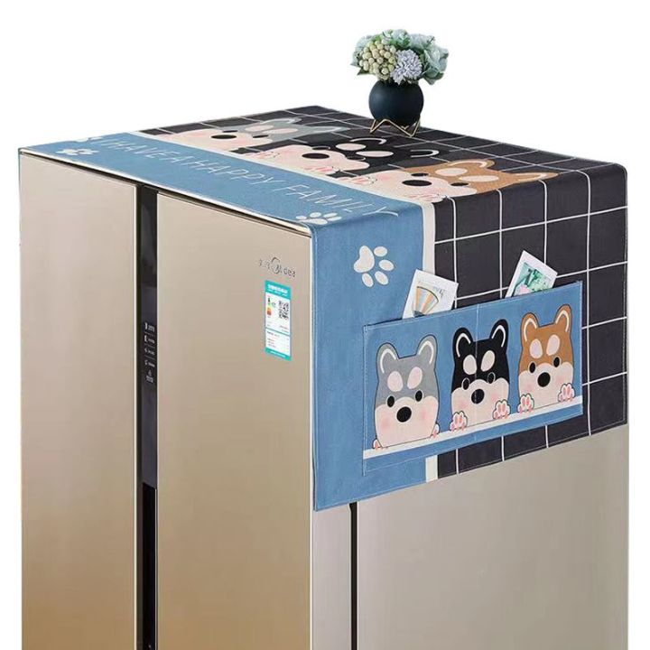 Double door refrigerator cover towel single door refrigerator cover