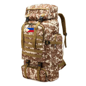 Ready Stock 80L Men Tactical Backpack Waterproof Camping Hiking Climbing Travel Outdoor Backpack