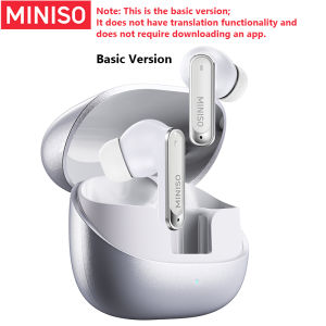 MINISO MS106 AI Translator Earbuds Wireless Bluetooth Earbuds ANC-45dB Hi-Res Lossless Sound IP55 30 Hours of Use Bluetooth
