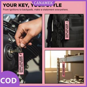 CANAMEK✨ To hơn so với mẹ của bạn Keychain thêu dấu ngoặc kép Tag cho xe ô tô độc đáo Ba lô giữ chìa khóa cho thanh niên Quà Tặng