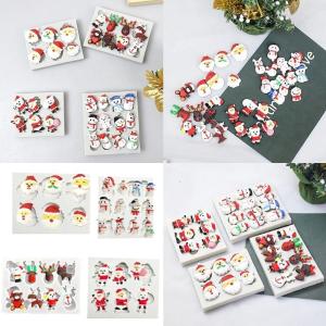 4 cái tuần lộc của ông già Noel Snowmans khuôn sô cô la Kẹo mềm bánh toppers dụng cụ làm bánh đồ trang trí Giáng sinh khuôn silicon dễ dàng để làm sạch