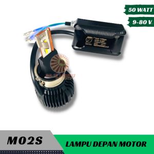 LAMPU DEPAN RAYTON LED M02S NEW 50W WHITE RTD HI LOW WITH FAN UNIVERSAL