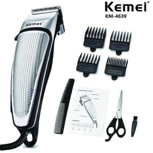 Cukuran Rambut Elektrik Tanpa Bising - Kemei Hair Clipper Full Set Komplit +Gunting Pangkas & Sisir