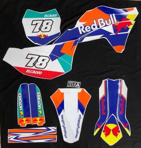 Decal kawasaki KLX GORDON REDBULL FULLCOLOR D-A5-069