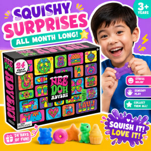 Advent Calendar Surprise Blind Box Mini Squishy Toy Squeeze Ball Stress Reliever Toys Fidget Sensory Gift