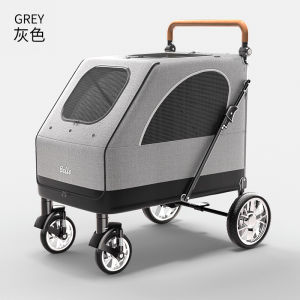 BELLO Large Pet Strollers Cart Dog Stroller Cart Folding Large Space Bearing 55KG Outgoing Pet Dog trolley