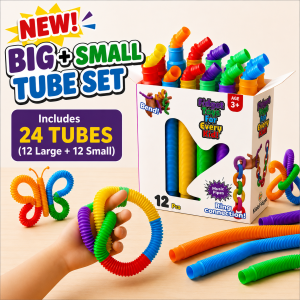 {SG Seller} 6 Colors Pop & Twist Tube - Fidget Toy – Pop Tube Fidget - Children gift with Colors Box for Set