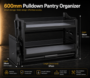 600mm pulldown plate rack pulldown dish rack pulldown pantry basket kitchen organizer FOR 60cm-wide Cabinet overhead kitchen storage pull down storage system heavy duty dish rack stainless dish rack aluminum pantry basket modern pantry organizer minimalis