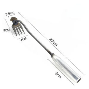 New Weeding Artifact Uprooting Tool Steel Weed Puller 4 Teeth Weeder Digging Root Remover