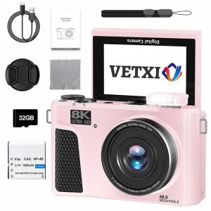 VETXI-30 Digital Camera 88MP Photography Camera 8K Video Blog Camera 18x Digital Zoom Retro Camera