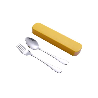 3 in 1 Stainless Steel Flatware Cutlery Set with Case Portable Knife Spoon Fork Kit Office Travel