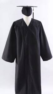 2024 New Woven Baccalaureate Gown American  Graduation Dress University Academic Dress Suit Graduation Gown