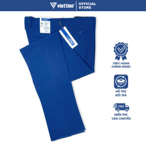 VIỆT TIẾN SALE - QUẦN TÂY Dài Màu Xanh Dương Họa Tiết Trơn Form Slim Fit Chính Hãng