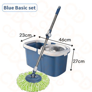 CD Mop with Squeezer Heavy Duty Spin Mop With Bucket and Thicken Mop Handle Complete Set for Floor Cleaning