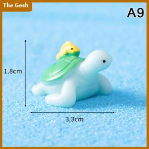[The Gesh] Mini Ocean Figurine Resin Ornaments Cute Marine Life Sea Animals Tiny Statue Aquarium Home Desktop Micro Landscape Decor