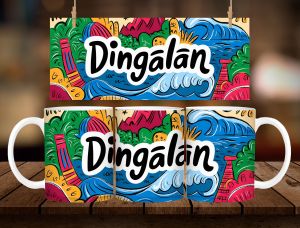 DINGALAN COLORFUL MUG DESIGN * 1 PC MUG WITH BOX * 11oz with BOX SOUVENIR MUG