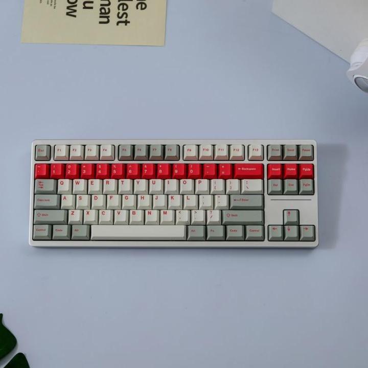 【Keycap only】gmk Red Alert Keycap 150 Phím Cherry Profile PBT thăng hoa ...