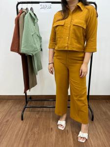 SETELAN FUJI CROP LINEN PREMIUM LENGAN 7/8 / ONE SET FUJI WANITA REMAJA DEWASA MODEL TERBARU